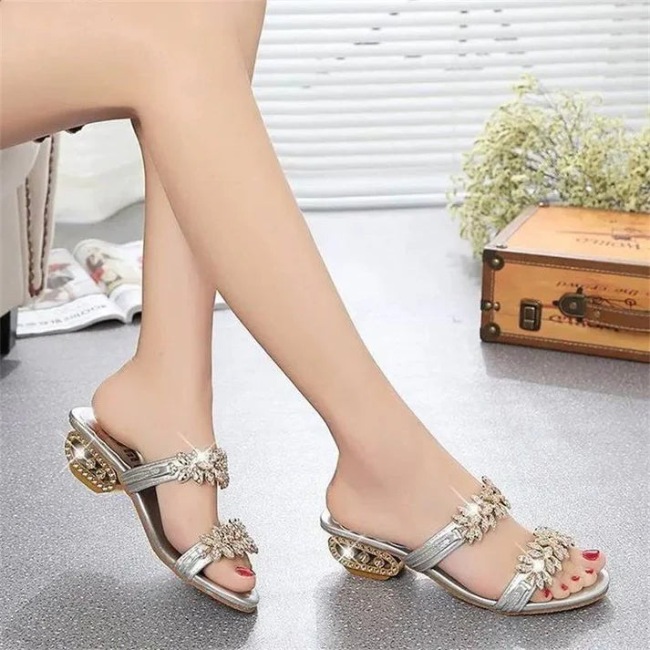 Serafina™- Sandalo Glamour con Applicazioni Brillanti