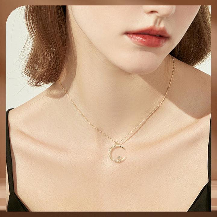 Luna™- Collana con Luna e Stelle scintillanti
