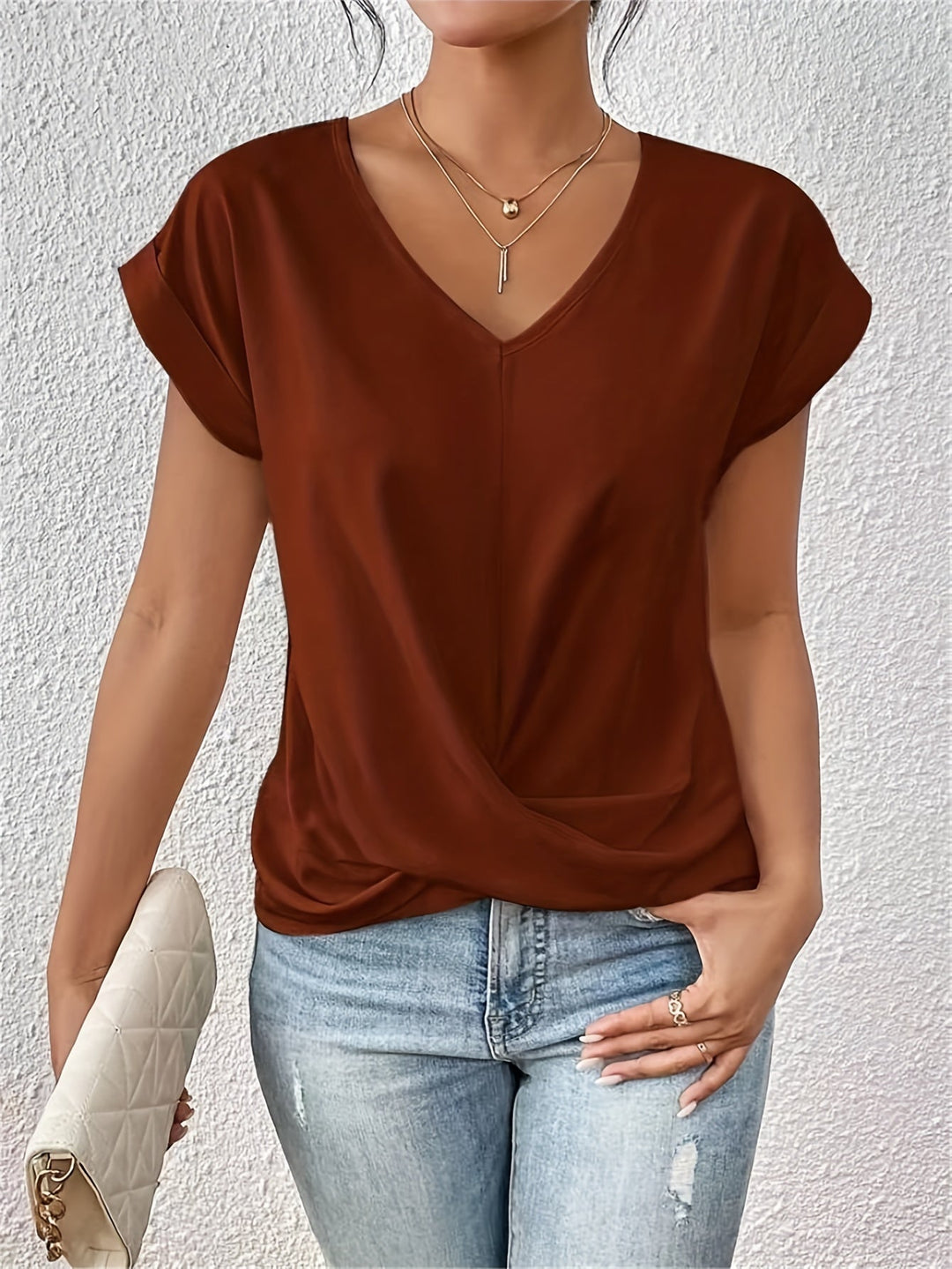 Alessia™- T-shirt comoda con scollatura elegante