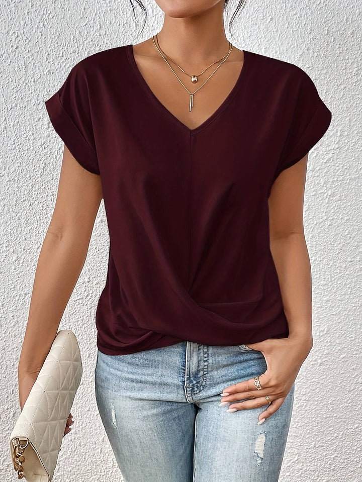 Alessia™- T-shirt comoda con scollatura elegante