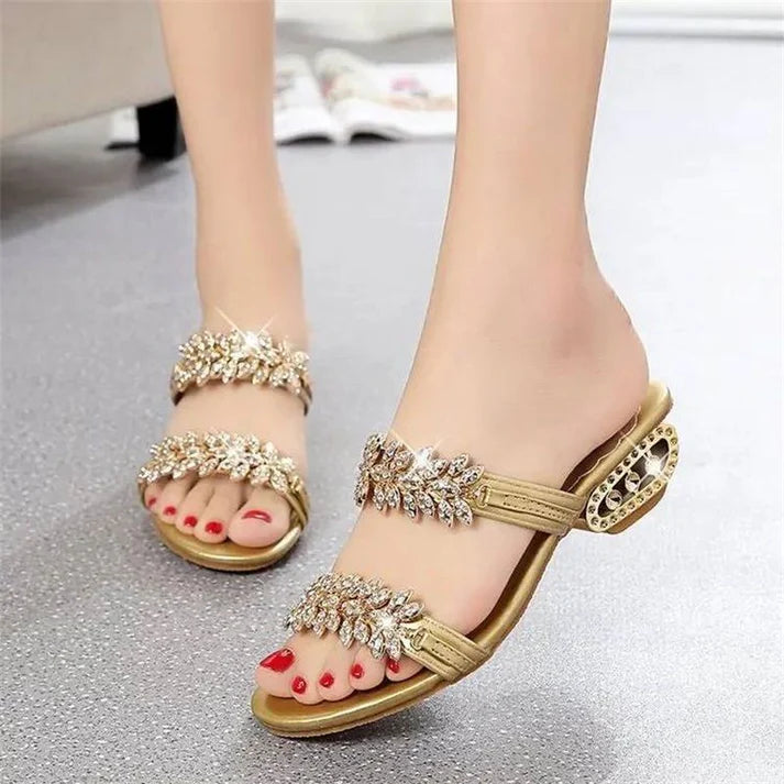 Serafina™- Sandalo Glamour con Applicazioni Brillanti