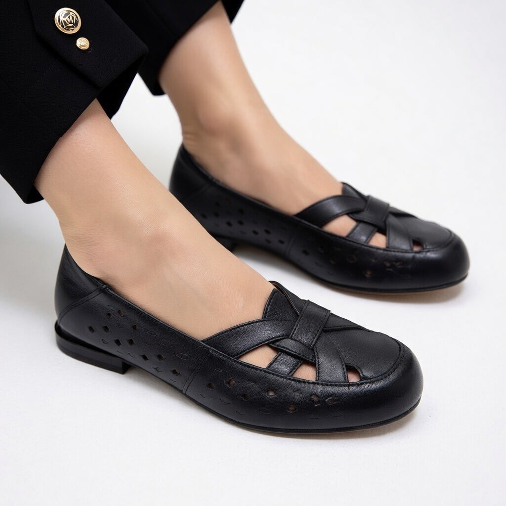 Élodiane™ — Ballerine eleganti perforate confortevoli ergonomiche