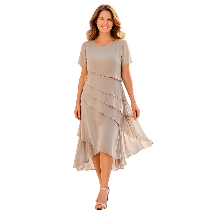 Beatrice™ - Abito Chiffon a Balze Eleganti