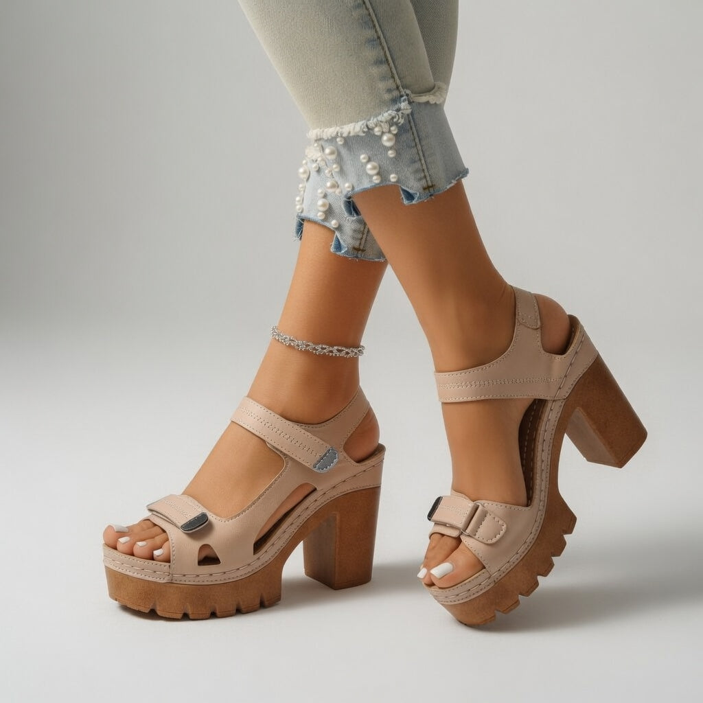Célimène™ — Sandalo con tacco a blocco e piattaforma dallo stile urbano