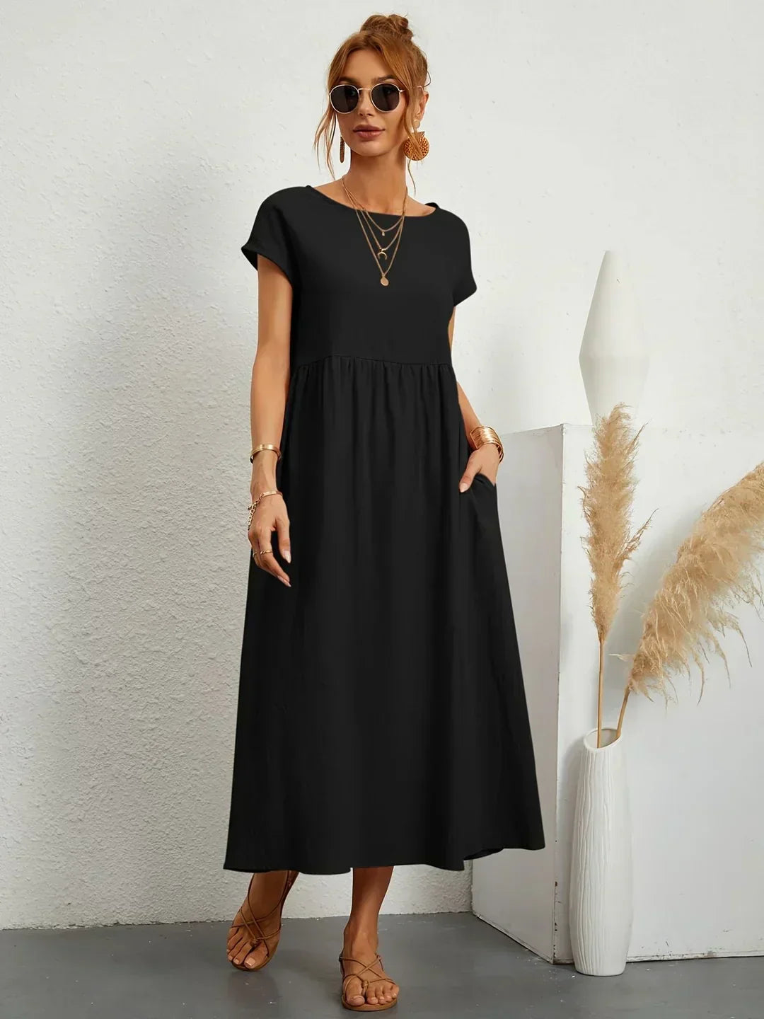 Gabrielle™ — Abito midi fluido eleganza senza tempo