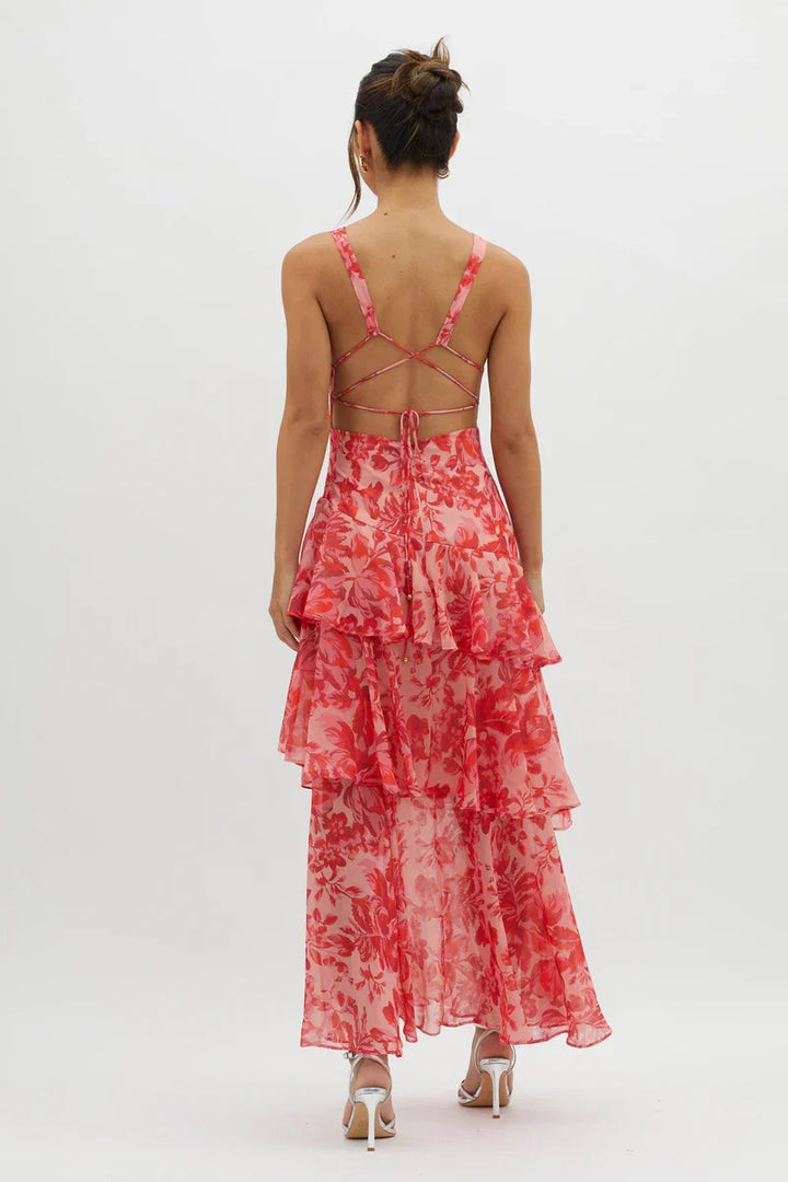 LISA | Abito midi floreale elegante