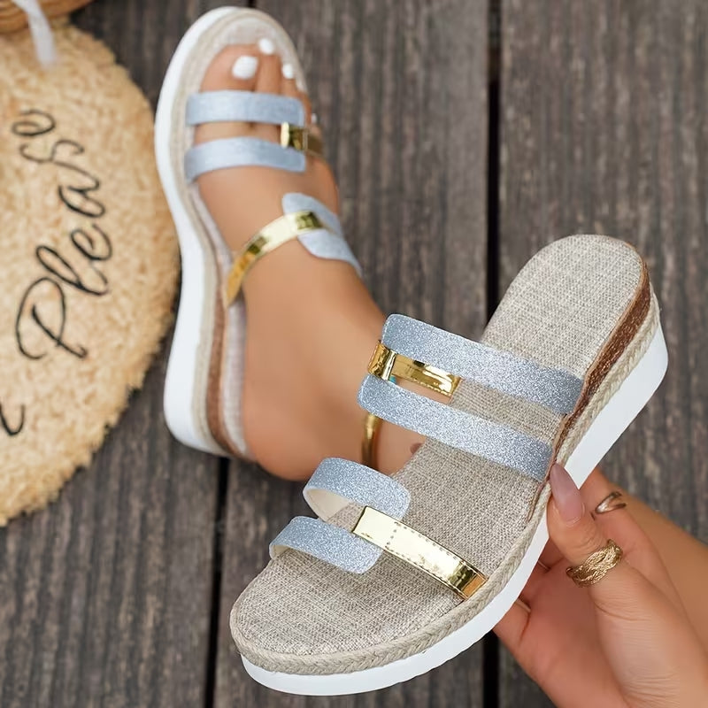 Lucia™- Sandalo Comfort con Dettagli Dorati