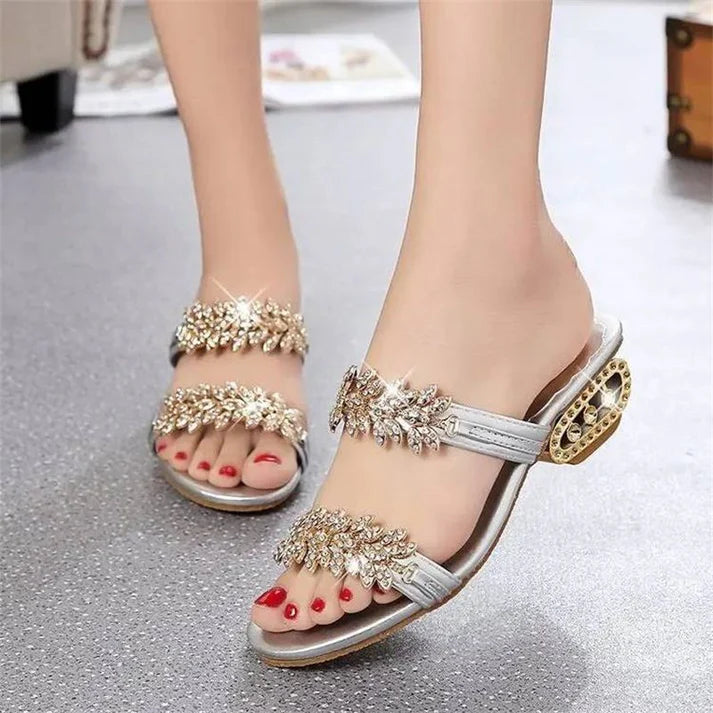 Serafina™- Sandalo Glamour con Applicazioni Brillanti