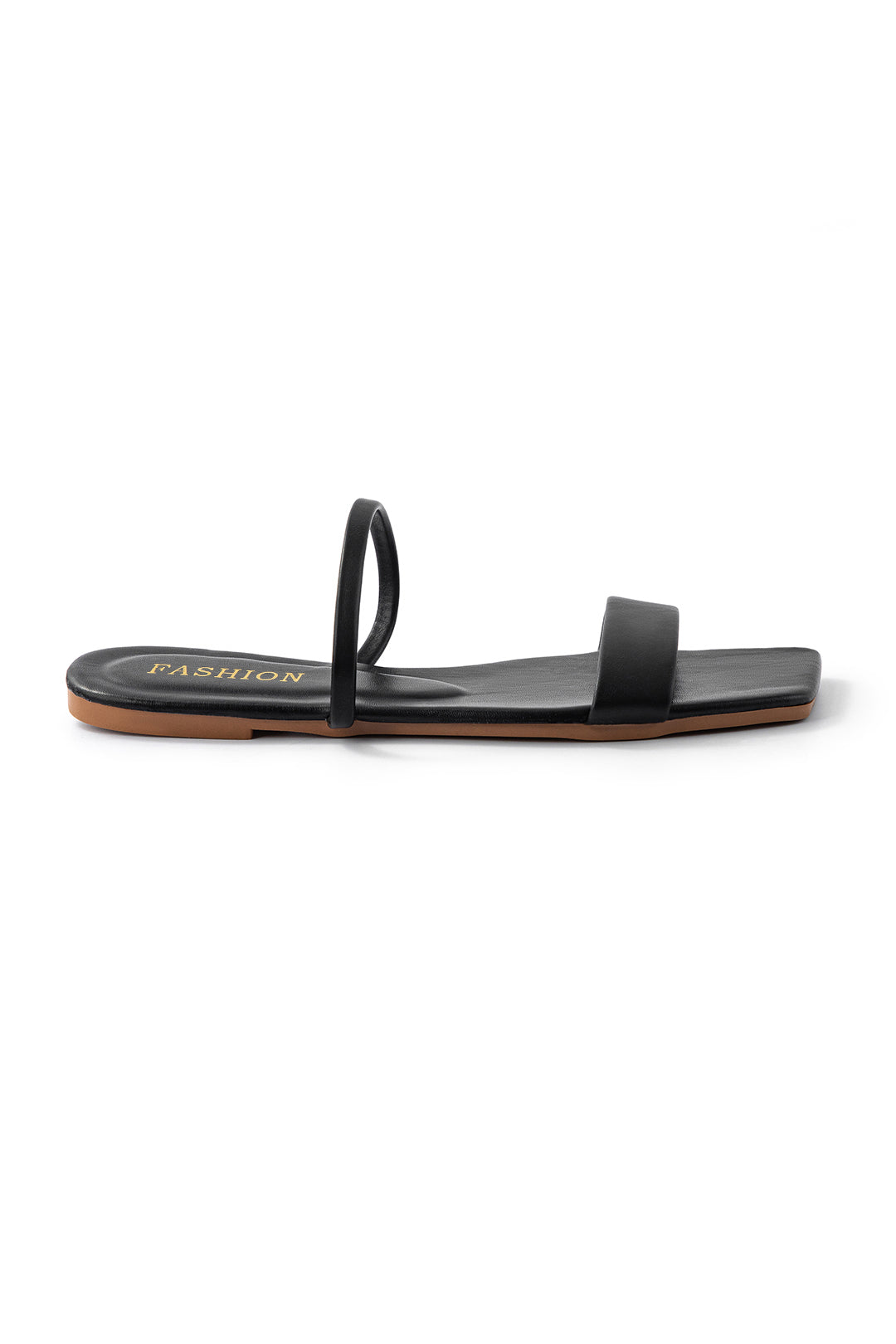 Sandali flat base con punta quadrata