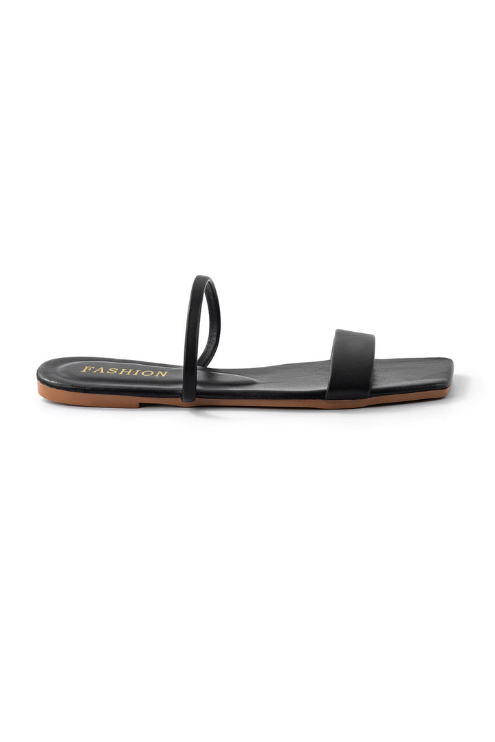 Sandali flat base con punta quadrata