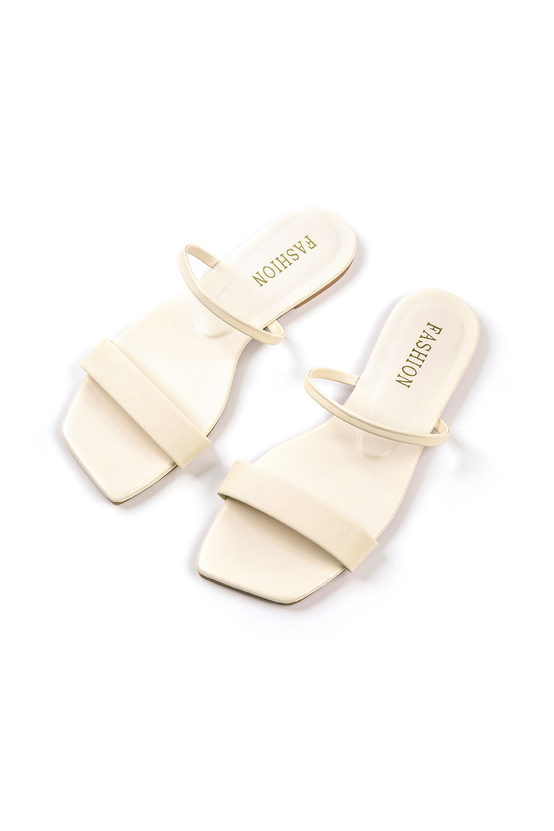 Sandali flat base con punta quadrata
