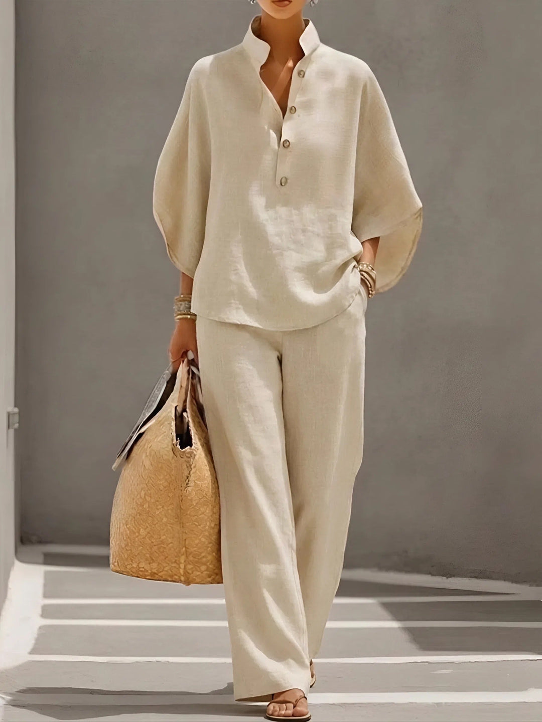 Elena – Set Due Pezzi in Lino e Cotone
