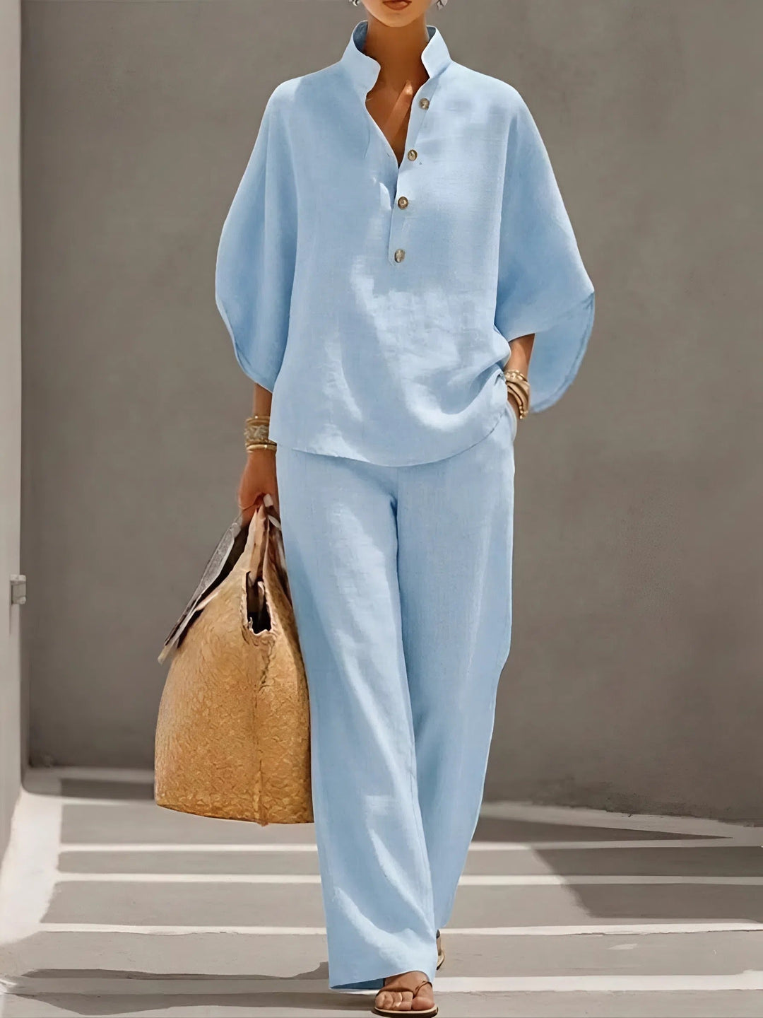 Elena – Set Due Pezzi in Lino e Cotone
