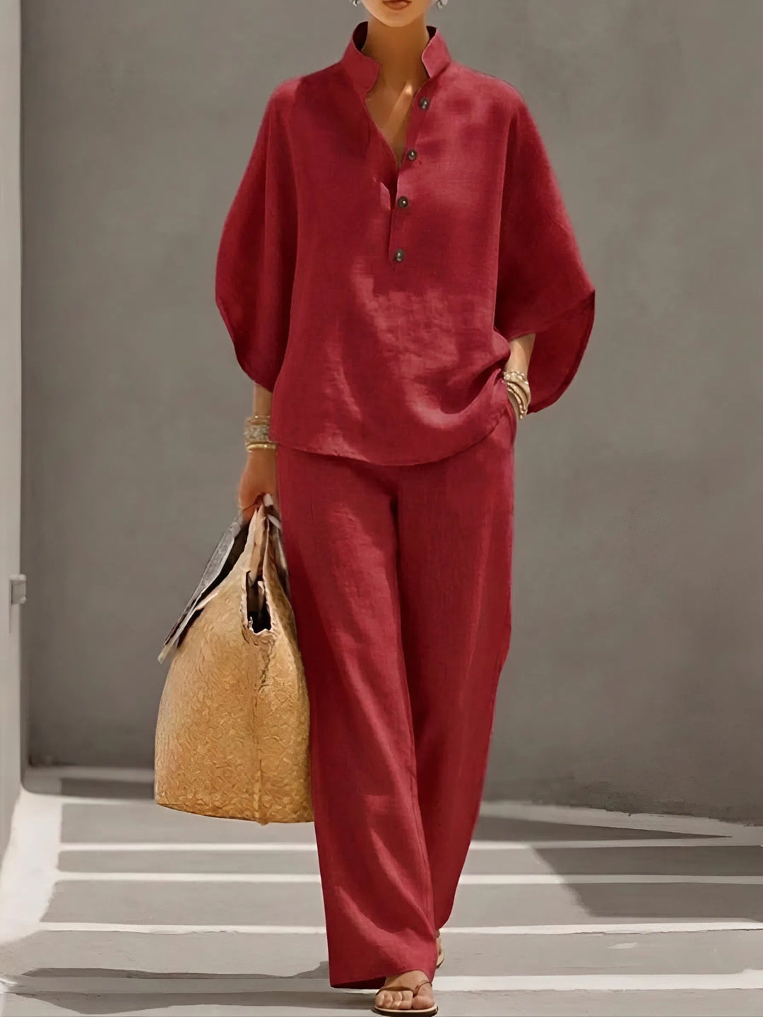 Elena – Set Due Pezzi in Lino e Cotone