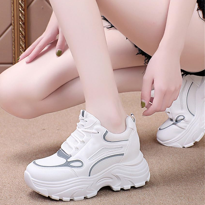 Scarpe da donna casual traspiranti con suola spessa