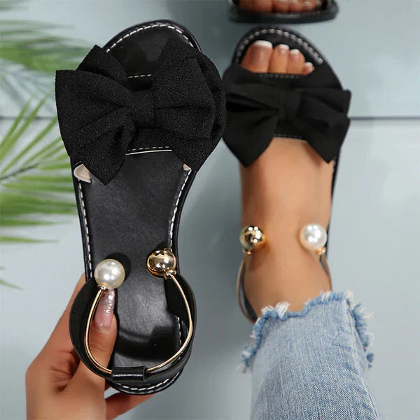 Lia - Sandali eleganti con dettagli in perla