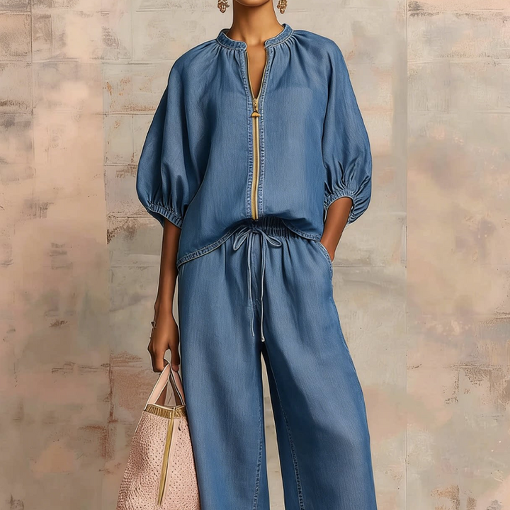 Stella - Set da donna 2 pezzi: Top e Pantaloni